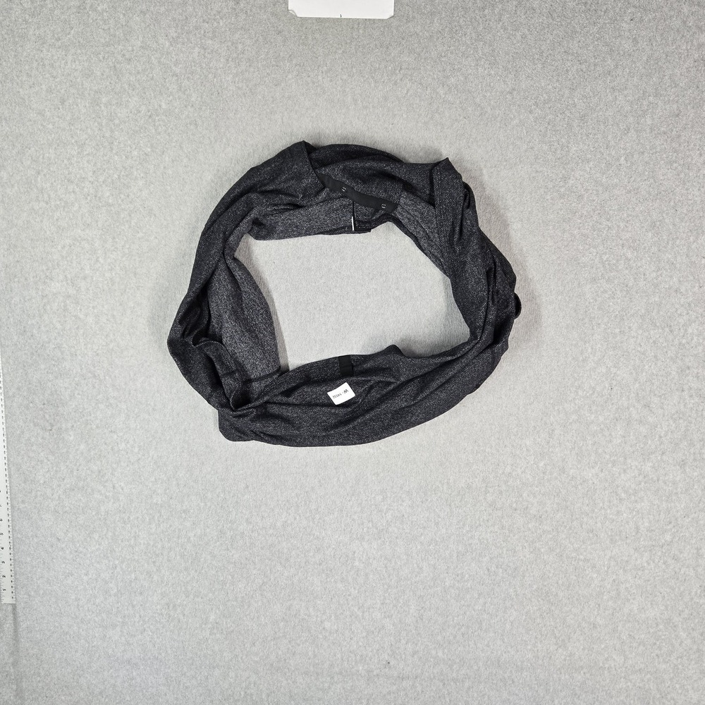 Lululemon Gray Scarf Herringbone Vinyasa Snap Infinity Logo Casual